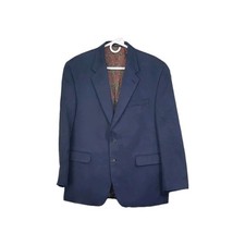 Lauren Ralph Lauren Sport Coat Jacket Men s 42S Blue Faux Suede Blazer