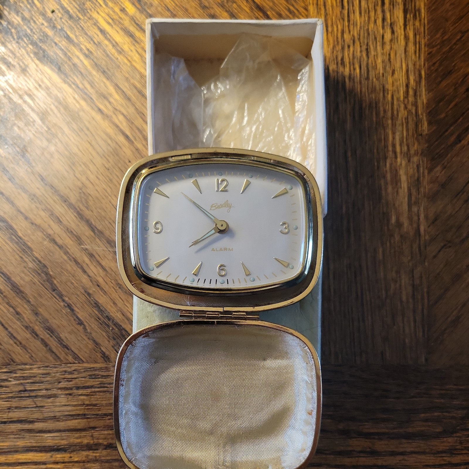 Vintage Bradley Travel Clock - Made In Germany Working/ Tested