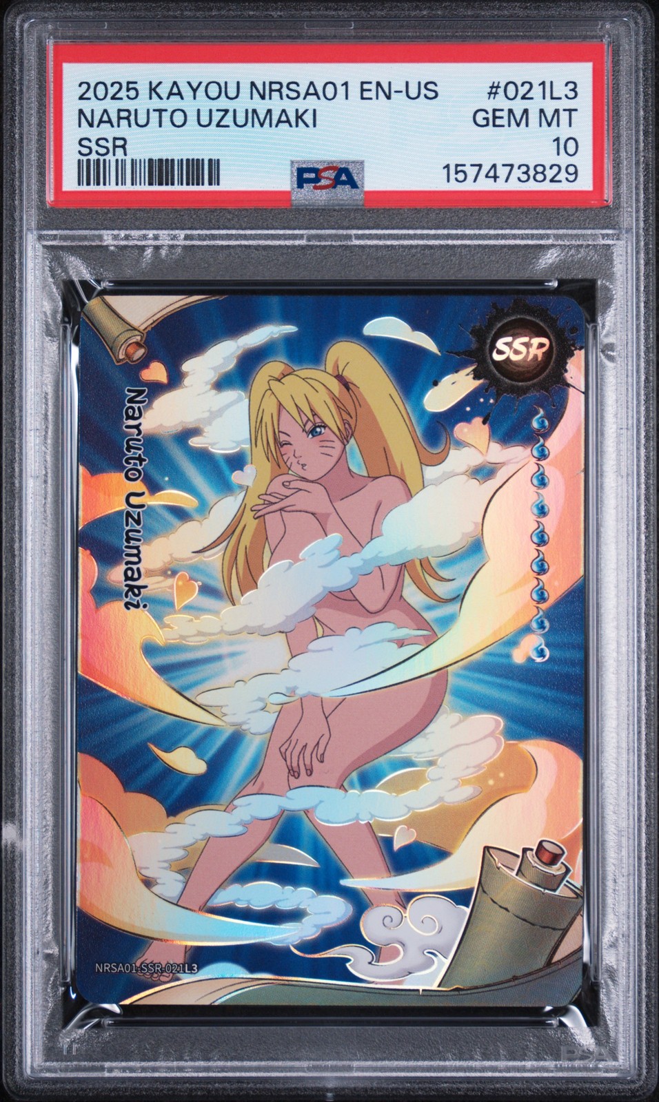 2025 KAYOU NARUTO SMRITI COLLECTIBLE CARD NRSA01 #021L3 NARUTO UZUMAKI PSA 10