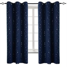 BGment Kids Blackout Curtains for Boys Bedroom, Star Curtains Thermal Insulat...