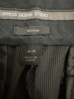 Express Design Studio Editor Dress Pants Trousers Slacks Pinstripe Grey Size 4 R — photo 4