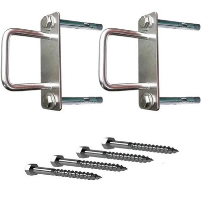Closed Bar Holder Door Barricade Fits 3.8x3.8cm Lumber Max Load 500lb 2 PCS