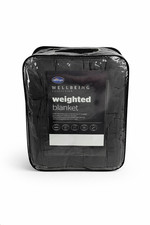 Silentnight Wellbeing Weighted Blanket 6.8kg Black Relaxation Sleep Blanket