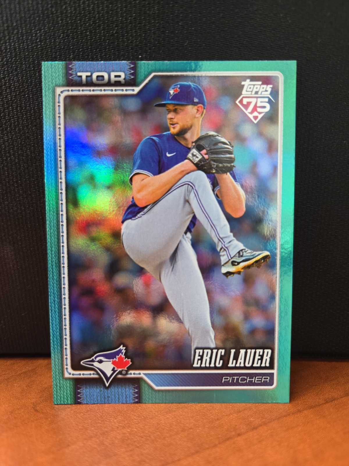 Eric Lauer 2026 Topps Aqua Rainbow Foil (SSP) #175 - Toronto Blue Jays