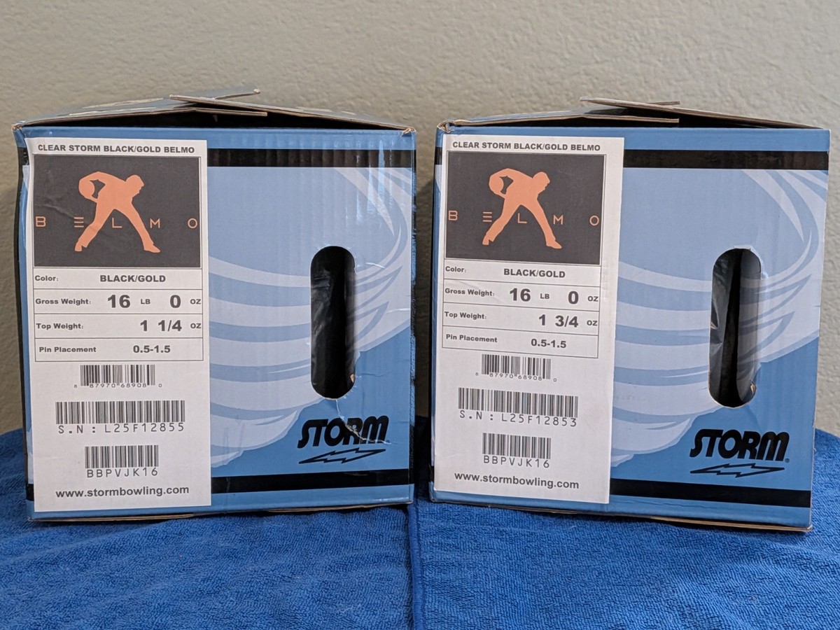 Storm Clear Belmo Black/Gold 16lb NEW Bowling Ball NIB Overseas