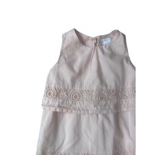 Janie and Jack 100 Cotton Peach Eyelet Tiered Sleeveless Dress Size 7