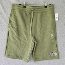 Gap Mens Short Elastic Waistband Olive Green Drawstring Pull-On Size S NWT
