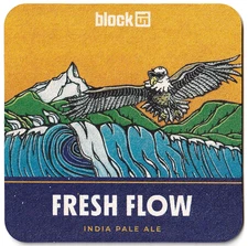 Block 15 Brewing Co  Fresh Flow IPA Beer Coaster Corvallis OR