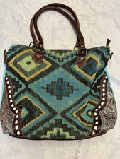 Myra Curation Tote Bag Purse Leather Artistry New Flawed