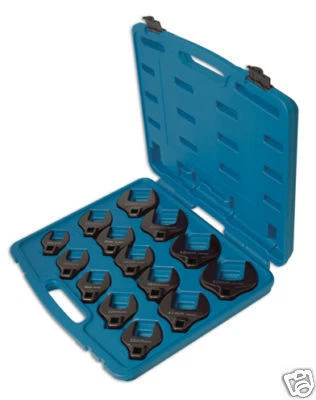Large Tool Set In Case 27mm 50mm Crowfoot Crow Foot Wrench Set 14pce 1 2 Drive