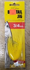 Jeros Tackle 3/4 OZ. Bucktail Lure White Head and Chartreuse Hair