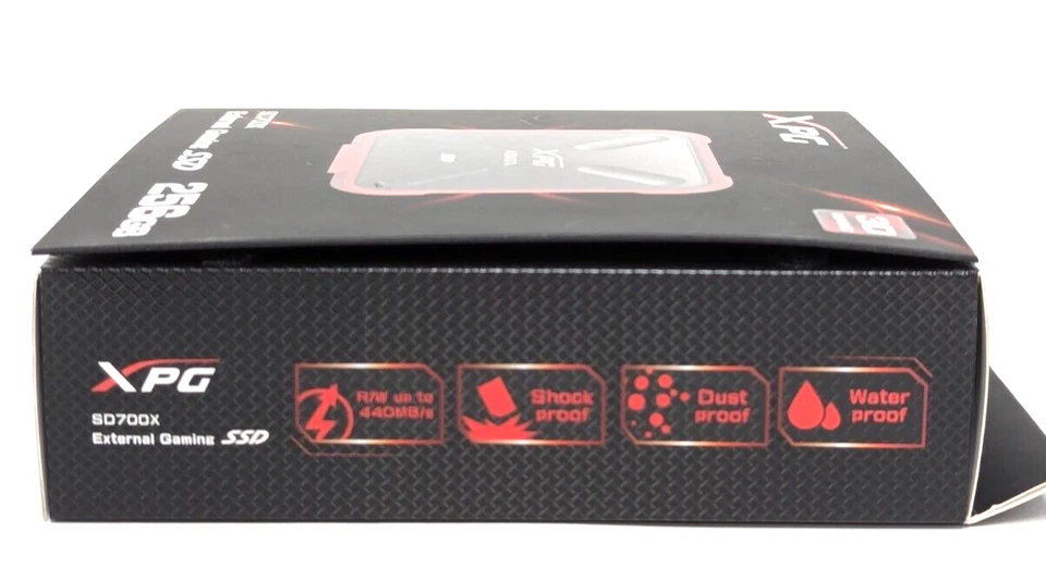 T ADATA XPG SD700X 256GB External Gaming SSD 3D NAND R/W uo to 440MB/s Water - Image 4 of 4