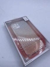 OMBRE SPARKLE CELL PHONE CASE PROTECTOR FOR APPLE IPHONE 11 PRO SPARKLE PEACH