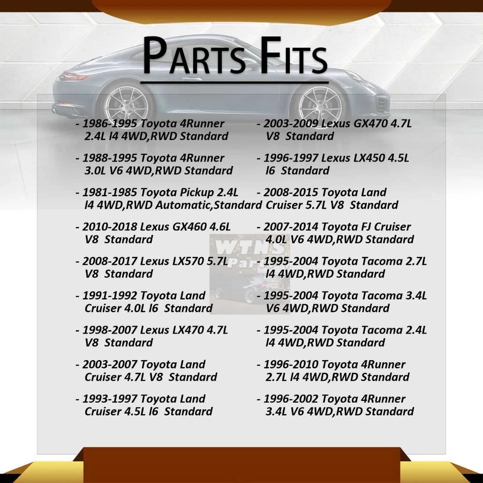 Se adapta a Toyota FJ Cruiser GMB 2007 2008 2009 eje delantero todas las juntas junta universal Foto 2 de 4