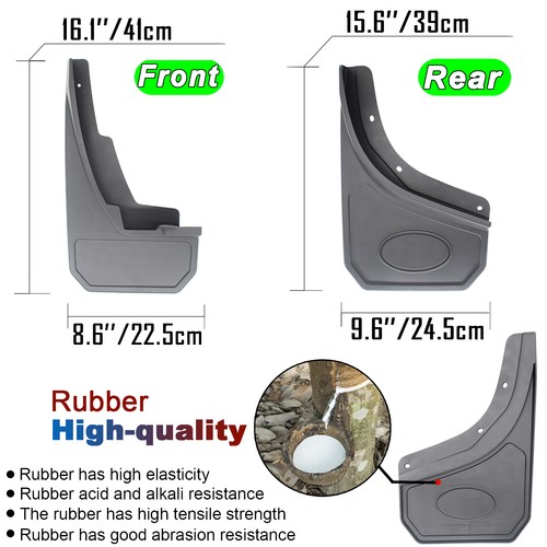 FRONT REAR MUD FLAPS MUDGUARDS FOR LAND ROVER DEFENDER L663 90 110 130 2020 + - Picture 5 of 6