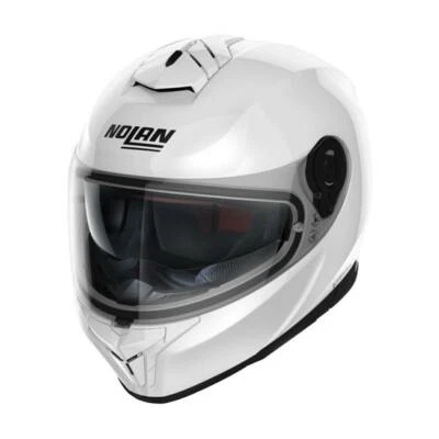 Nolan N80-8 Classic N-COM 005 Gloss White Full Face Motorbike Helmet ECE 22.06