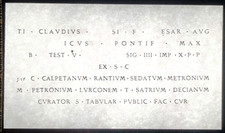 Magic Lantern Slide Roman Inscription Claudius Latin Text J.P. Troy Cornell NY