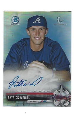 Patrick Weigel 2017 Bowman Chrome Autograph Ref. Card # CPA-PW, # 331 / # 499