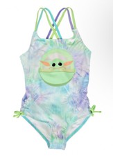 NWT Mandalorian Star Wars baby Yoda girls swimsuit/ Bathing Suit 5/6 OR 6X