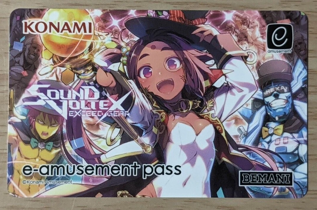 SHIPS FROM USA Unused Konami e-AMUSEMENT PASS Card Sound Voltex Exceed Gear SDVX