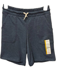 Slip On Blue Husky Terry Shorts With Drawstring Pockets Kids Boys Size L 10-12