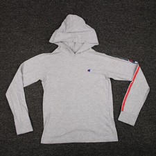 Champion Hoodie Girls Medium Gray Long Sleeve Workout Running Casual Gym Youth