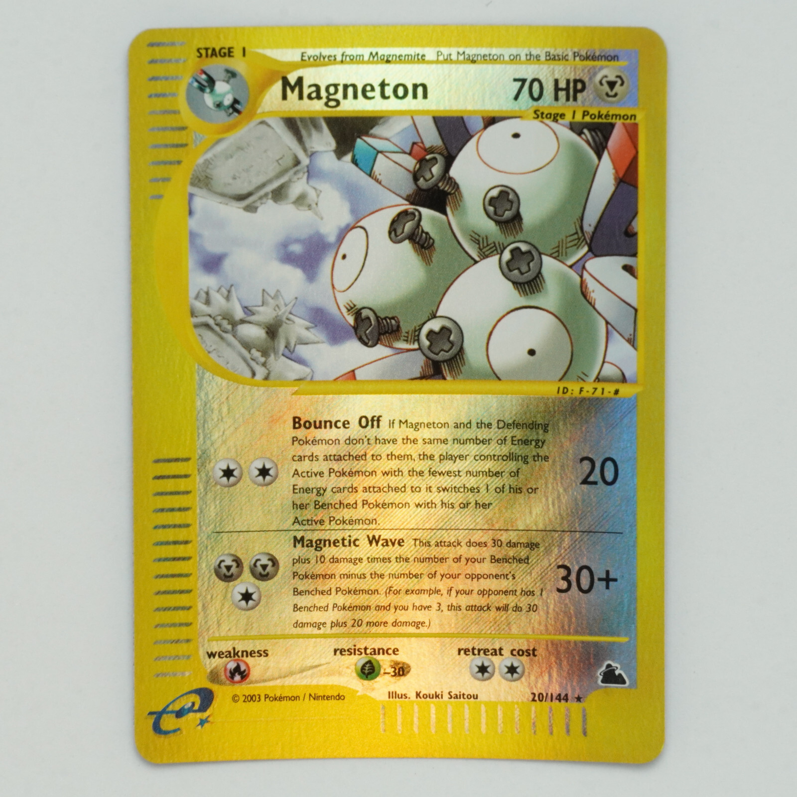 Magneton 20/144 Reverse Holo Rare Skyridge Pokemon Card