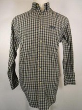 Beautiful Men's Small Ralph Lauren Chaps Gray Plaid Design LS Button-Down Shirt