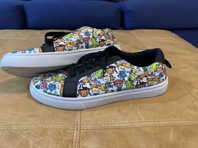 Nickelodeon rugrats mens shoe size 10 Wide white and black 2011 Viacom