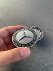 1 (one) MERCEDES BENZ Black & Silver Flat Front Hood Emblem AMG Badge A 000 817