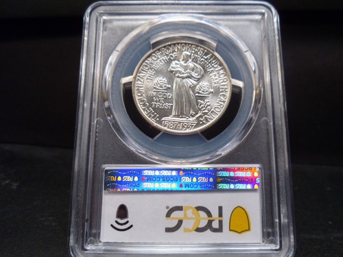 1937 MS66 Roanoke Silver Commemorative PCGS Certified Gem - White/Light Gold - Picture 5 of 8