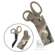 Krydex Medical Shears Pouch Tactical Scissor Sheath MOLLE Pouch w/ Shears Camo