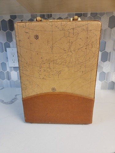 Valigetta vintage attacca modello mappa perfetta per tablet o forniture artistiche - Foto 6 di 12