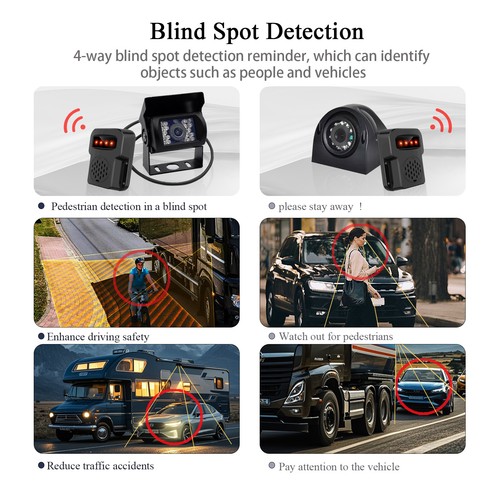 10.36" Carplay Android Auto Monitor Backup Camera BSD Front Sides Rear 360 View - Picture 15 of 24
