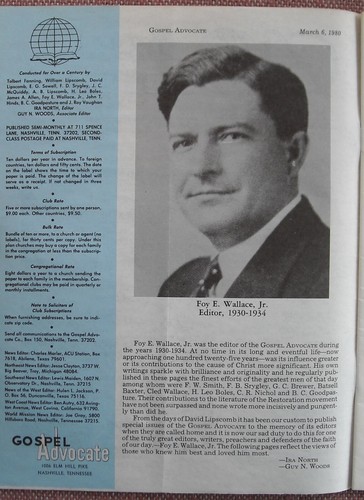 FOY E WALLACE JR ~ SPECIAL EDITION ~ 1980 GOSPEL ADVOCATE ~ CHURCH OF CHRIST ~VG - Picture 2 of 4