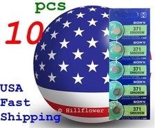 10 pcs 1.55V SONY 371 370 SR921SW TT SR920 AG6 Card Silver Oxide Watch Battery