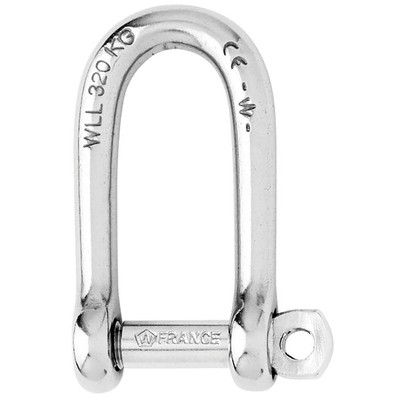 Wichard Self-Locking Long D Shackle 10mm Diameter 13/32'' Sailing Blocks Hoist