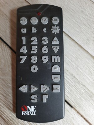 ONE FOR ALL Universal Remote Control w/BIG BUTTONS For TV VCR DVD AUX URC 2086