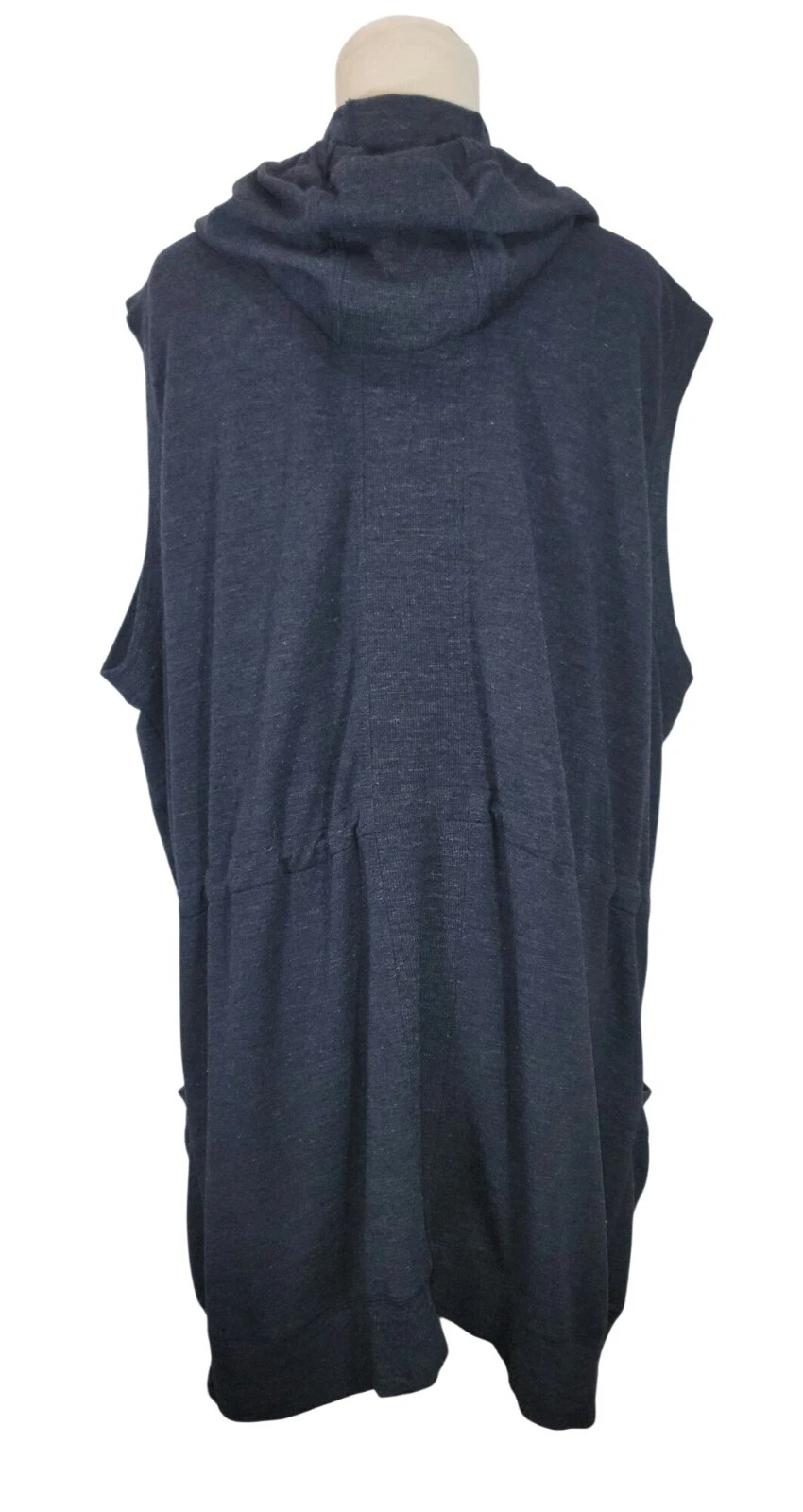yogalicious sleeveless zippered front hooded pockets adjustable jacket
