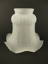 Lampenschirm antik-Stil Glasschirm Milchglas Jugendstil weiß Ersatzglas 