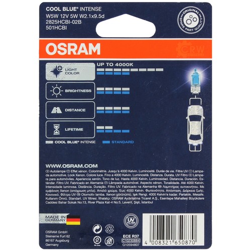2x OSRAM NIGHT BREAKER UNLIMITED H11 +110% W5W COOL BLUE INTENSE SET Glühbirne - Bild 7 von 8