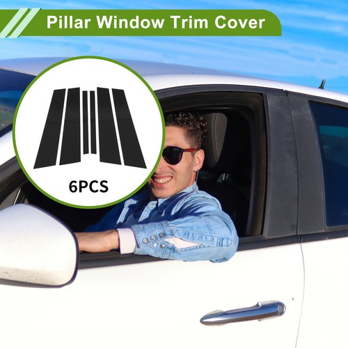 6 Pcs Door Pillar Window Trim for BMW 1-Series 2008-2016 Black - Picture 2 of 8