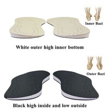 Orthopedic Insoles Shoes Inserts Leg Correction Pad Leather Breathable Unisex