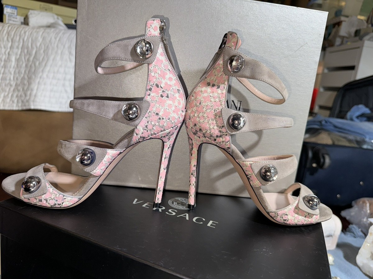 Giorgio Armani Stiletto Heels 36 N Pink Taupe Snake X1P938 | eBay
