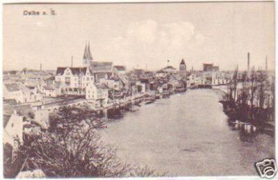 27343 Postcard Calbe an der Saale total view 1925