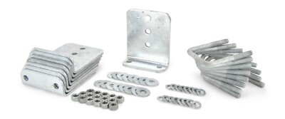 (8) 6 inch Galvanized L-Type Boat Trailer Bunk Bracket Kit for 3 x 3 Crossmember