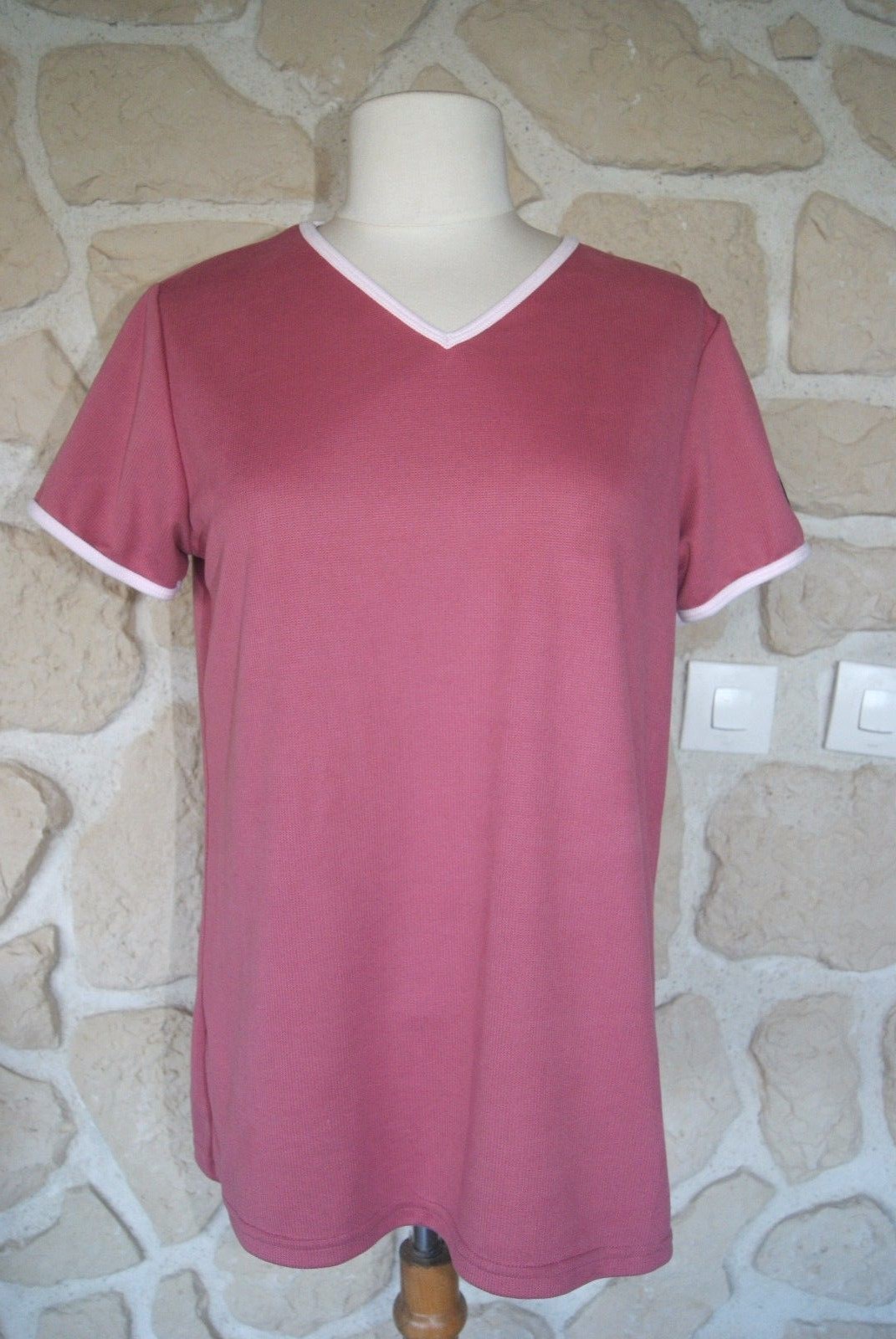 Tee-shirt manches courtes thermorégulant rose L Arod