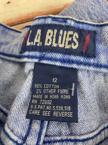 Jeans mamma vintage LA Blues vita alta lavaggio acido chiaro taglia 12 - Foto 5 di 6