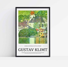 Gustav Klimt Kirche in Unterach gestreckte Leinwand oder ungerahmt Posterdruck Kunst