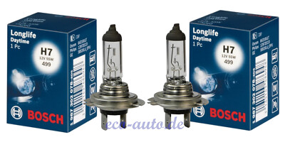 2 x BOSCH Long Life H7 12V 55W für SKODA SUPERB I II III YETI